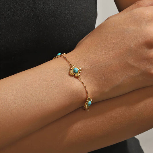 Flower Meadow Bracelet 18K Gold Plated Steel Tarnish-free