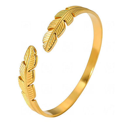 Royal Leaves Bracelet 18K Gold Plated Steel Tarnish-free