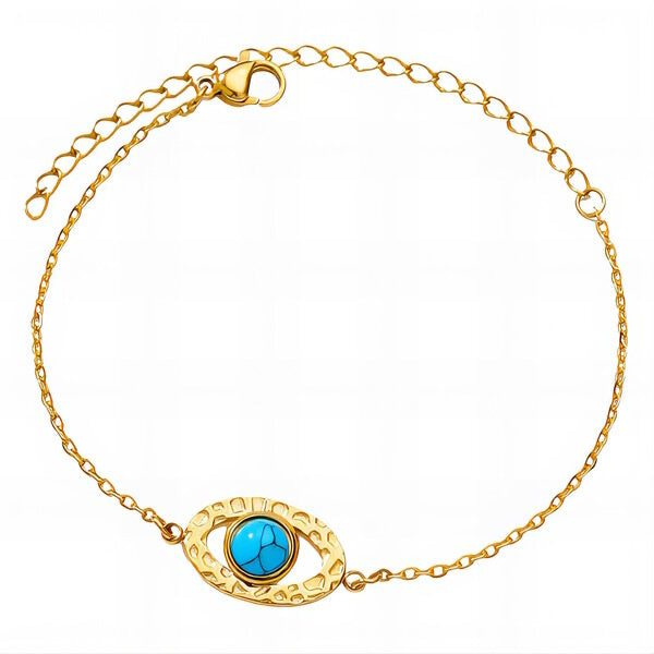 Evil Eye Bracelet 18K Gold Plated Steel Tarnish-free