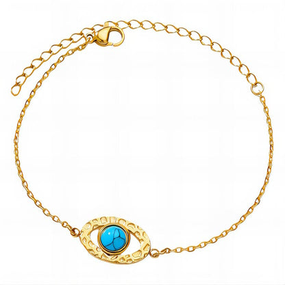 Evil Eye Bracelet 18K Gold Plated Steel Tarnish-free