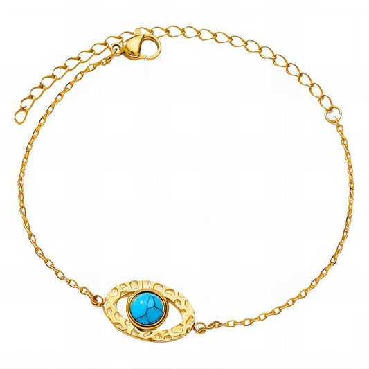 Evil Eye Bracelet 18K Gold Plated Steel Tarnish-free
