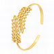 Golden Leaves Cuff Bracelet 18K Gold Plated Steel Tarnish-free
