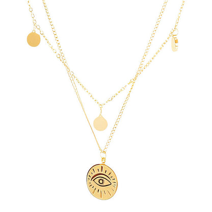 Divine EYE Necklace 18K Gold Plated Steel Tarnish-free
