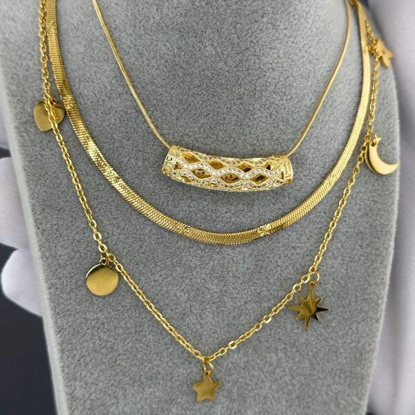 Star NECKLACE 18K Gold Plated Steel Tarnish-free