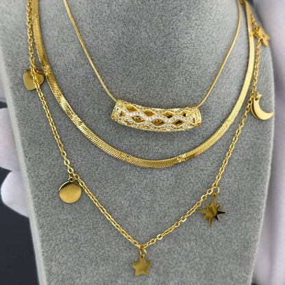 Star NECKLACE 18K Gold Plated Steel Tarnish-free