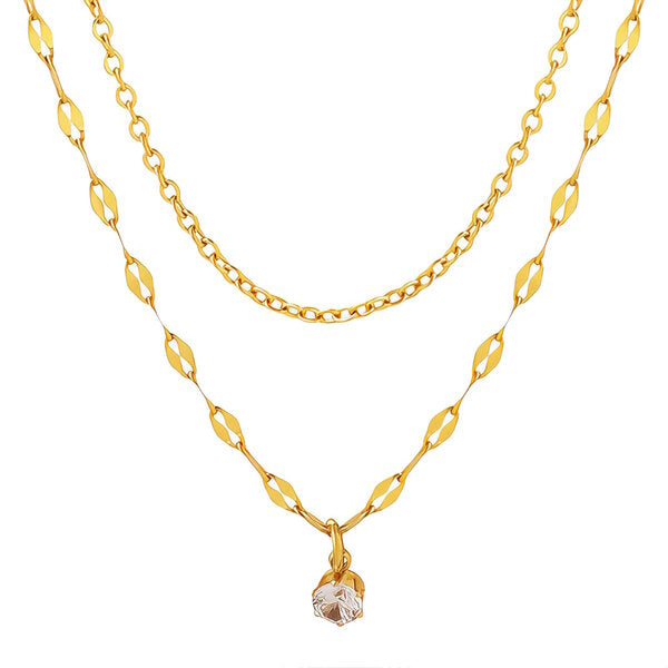 Crown Essence Necklace 18K Gold Plated Steel Tarnish-free