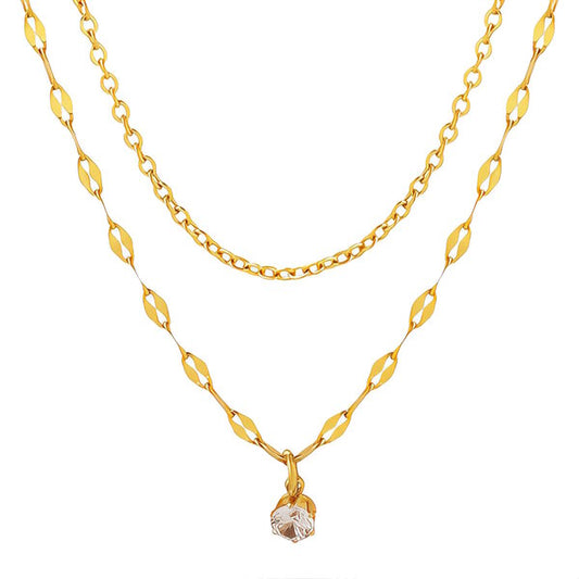 Crown Essence Necklace 18K Gold Plated Steel Tarnish-free